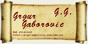 Grgur Gaborović vizit kartica